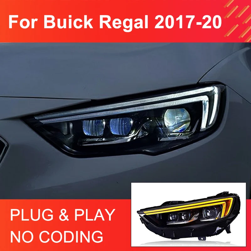 

1 Pair LED Headlight Assembly for Buick Regal 2017-2020 Headlights Plug and Play with LED DRL Turning Front Head Lights