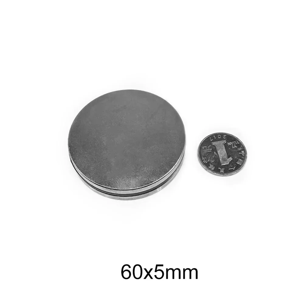 60x5mm Big Strong Cylinder Magnet 60*5 Strong Disc Magnets For Fridge, DIY, Building, Scientific, Craft, Education  60x5