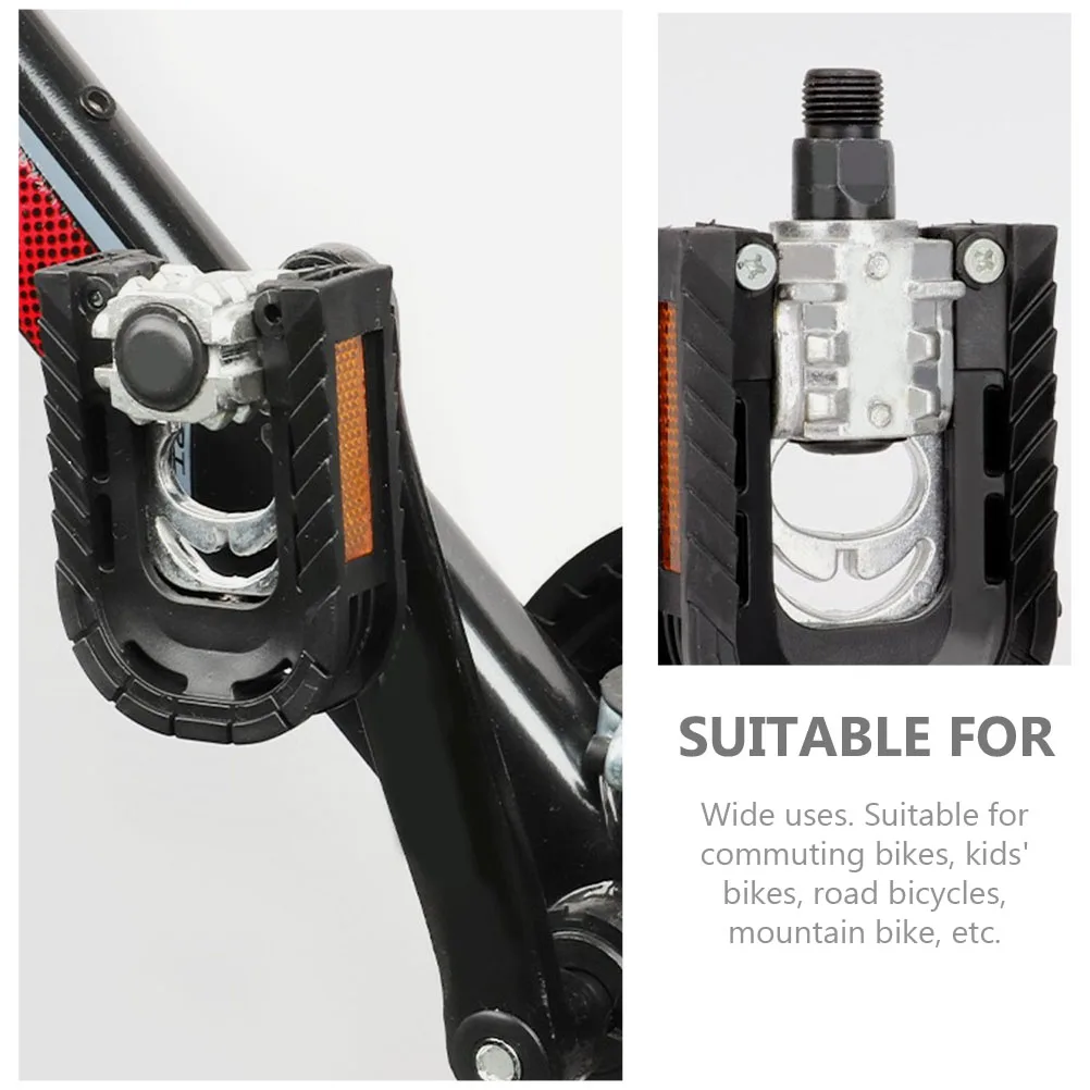 

Bike Pedals Flat Mountain Road Replacement Aluminum Alloy ABS Durable Suitable for Commuting Kids Foldable