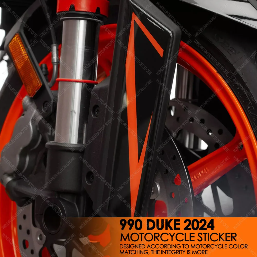 

For 990 Duke 990Duke 2024 Motorcycle Accessories Motorcycle Mudguard Sticker Protector 3D Resin Sticker