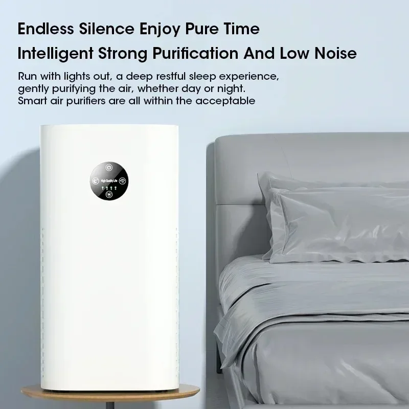 HEPA Air Purifier Negative Ion Cleaner for Large Room Up to 180m² Home Office Removes Pet Hair Dust Smoke Odor Allergens