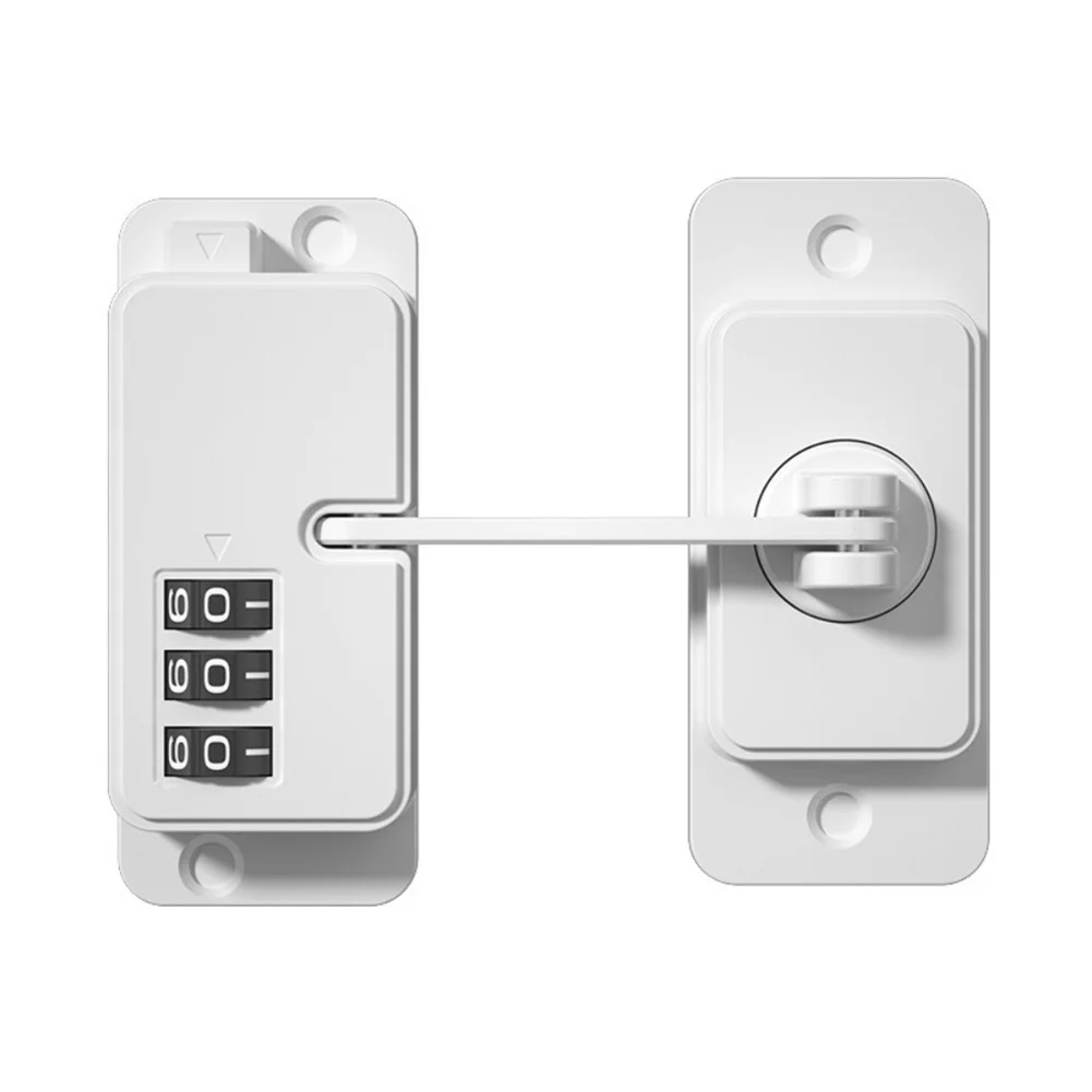 Child Safety Lock Designed for Refrigerator Cabinet Drawer Sliding Doors 3 Digit Combination No Drill Mounting