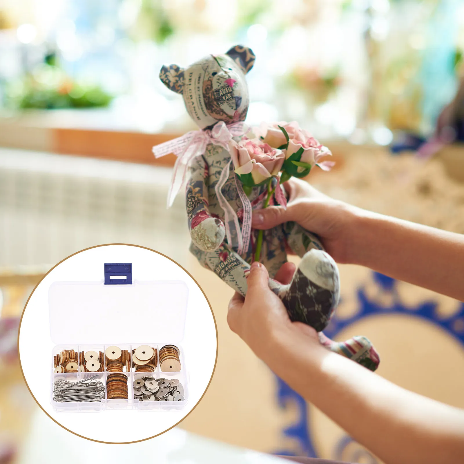 

Premium Wooden Joints for DIY Bear Crafting Projects Rotatable Joint Connectors for Arms Legs Neck Lifelike Movement Craft