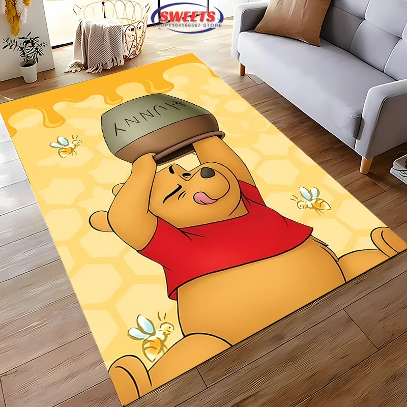 New Shelves! Classic Disney Winnie The Pooh Carpet, Living Room Bedroom Children's Room of Choice, Non-slip Machine Washable Mat #4