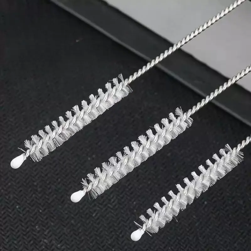 2/5/10PCS Drinking Straw Cleaning Brush Nylon Stainless Steel Straw Tube Pipe Cleaner Reusable Soft Hair Kitchen Cleaning Tools