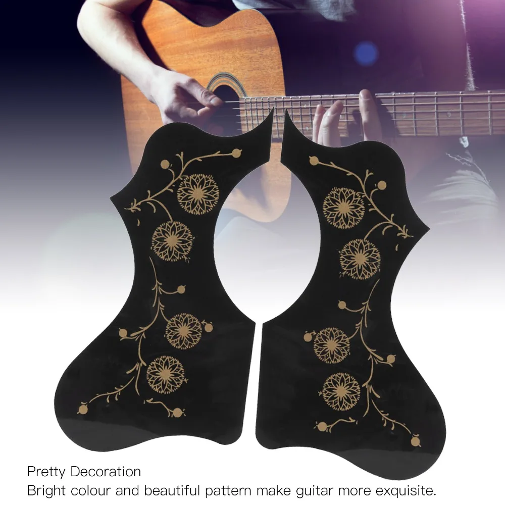 2Pcs ​Plastic Guitar Guard​ Black/Red/White/Brown ​Self Adhesive ​Pickguard Plate ​Anti-Scratch Easy Installation​
