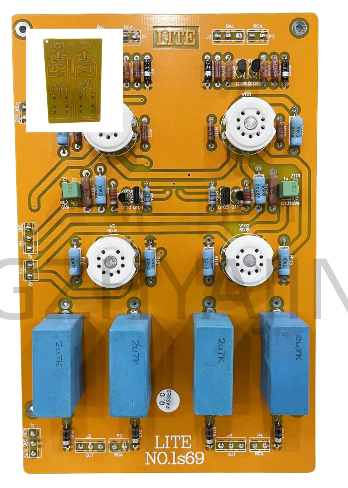 

LS69 fully balanced electronic tube front stage finished board 6922 × 4 without tubes