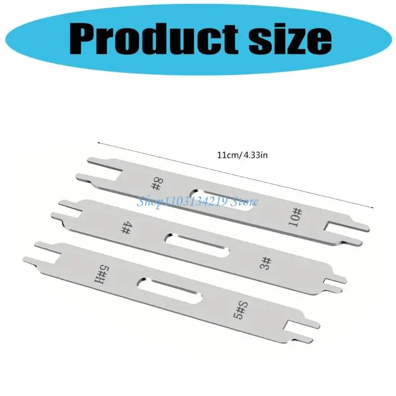 N5KC 3Pcs Professional Zippers Fixing Set Two Side Threader for Bags Clothes Projects