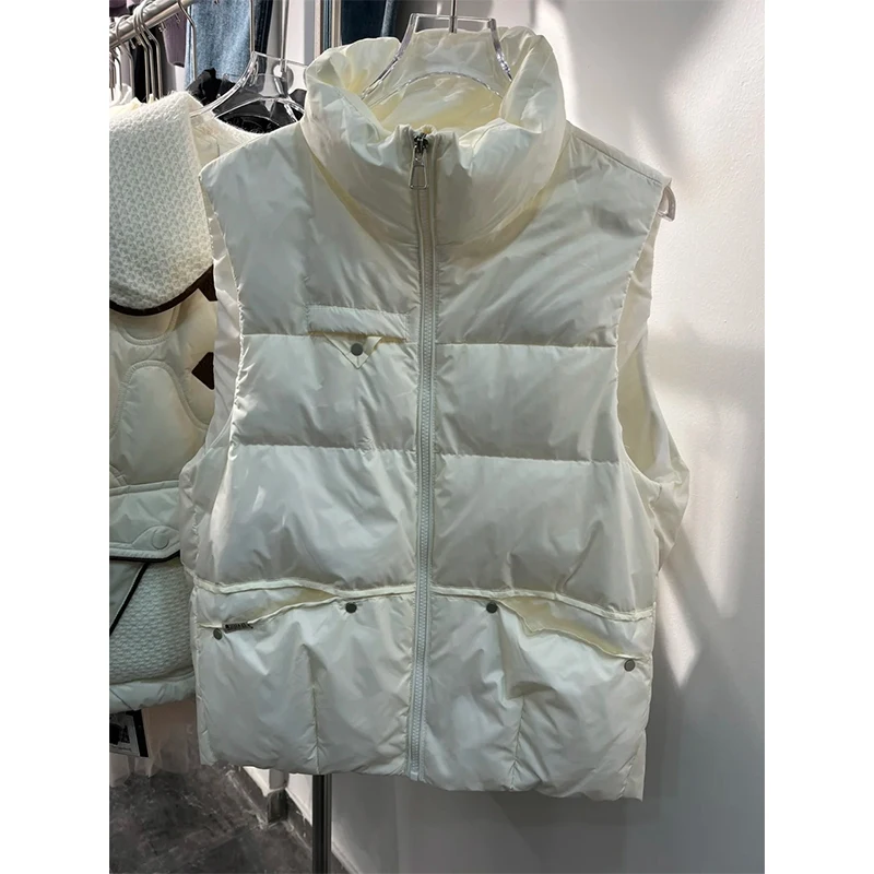 

plus Size 300 Pou Women's Zipper Casual Cotton Vest Autumn Winter Faion Outerwear Comfortable Loose Fit Korean Sle