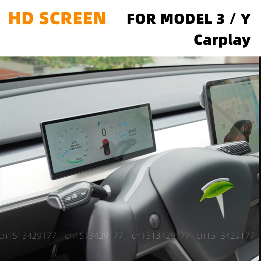 

Tesla Model 3 Model Y Smart Dash Board Linux Apple CarPlay Touch Screen Mirror Link GPS Navigation HUD Bluetooth Function