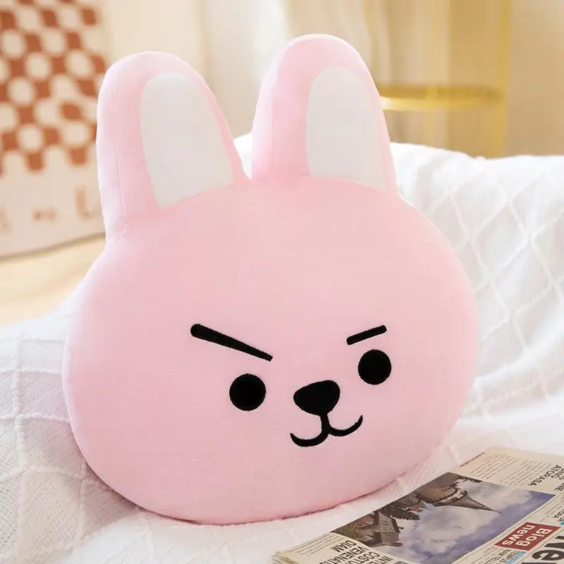 Anime Cartoon Bt21 Cooky Chimmy Tata Cushion Fashion New Plush Toy Bedroom Office Pillow Ornament Chair Cushion Gift for Friends