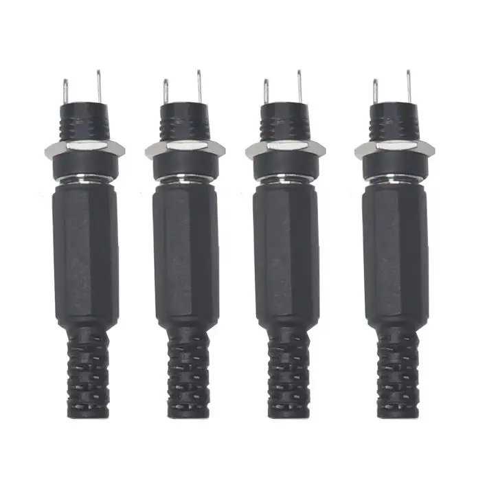 【10-5Set】3A 12V 5.5x2.1mm Plastic Male Plugs DC022 DC Power Socket Female Jack Screw Nut Panel Mount Connector 5.5*2.5MM
