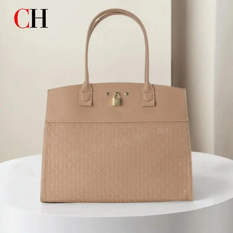 

CH Роскошная женская большая вместительная высококачественная сумка через плечо с тиснением в стиле ретро, классическая дорожная сумка через плечо в стиле ретро золотого цвета