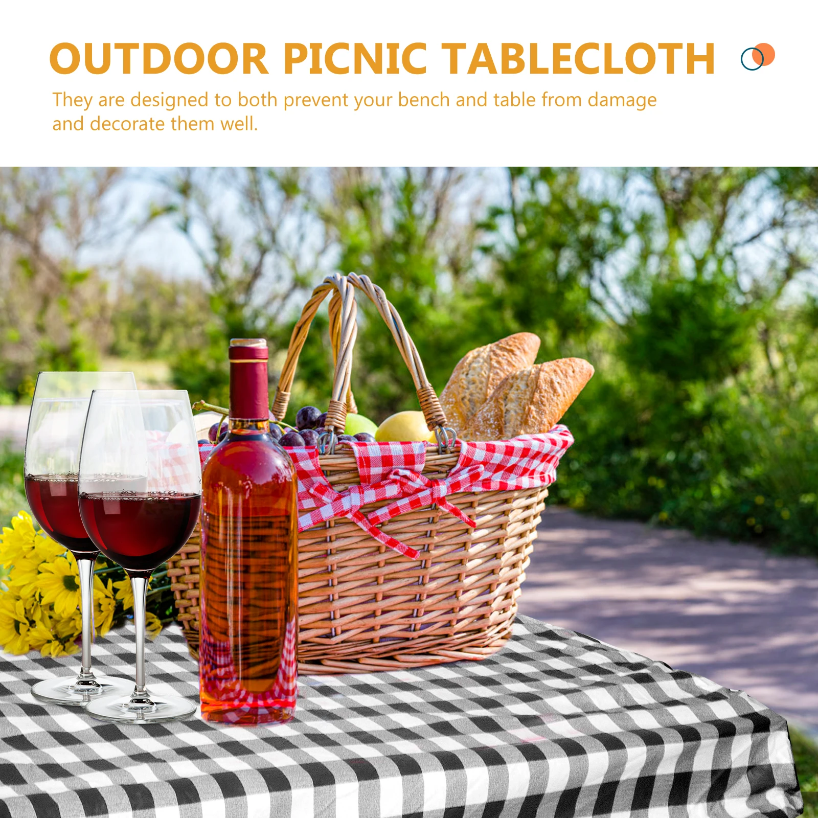 

1Set Waterproof Picnic Table Cover Stretchable Fitted Elastic Tablecloth Bench Covers Outdoor Camping Picnic Accessories