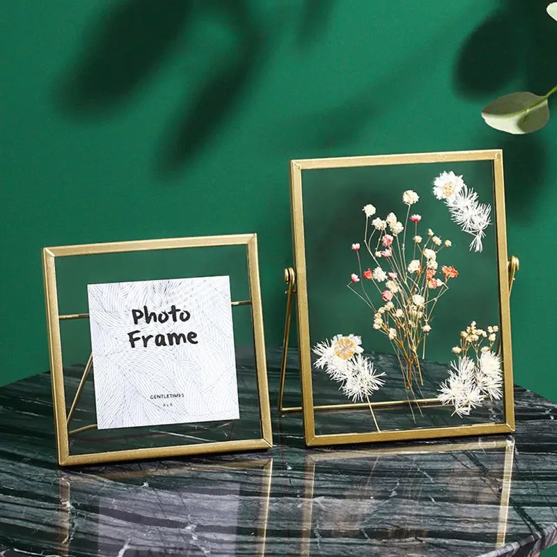 Metal Frame Table 4/6/7inch Creative Picture Minimalist Signature Photo Decoration Stainless Steel Black Gold