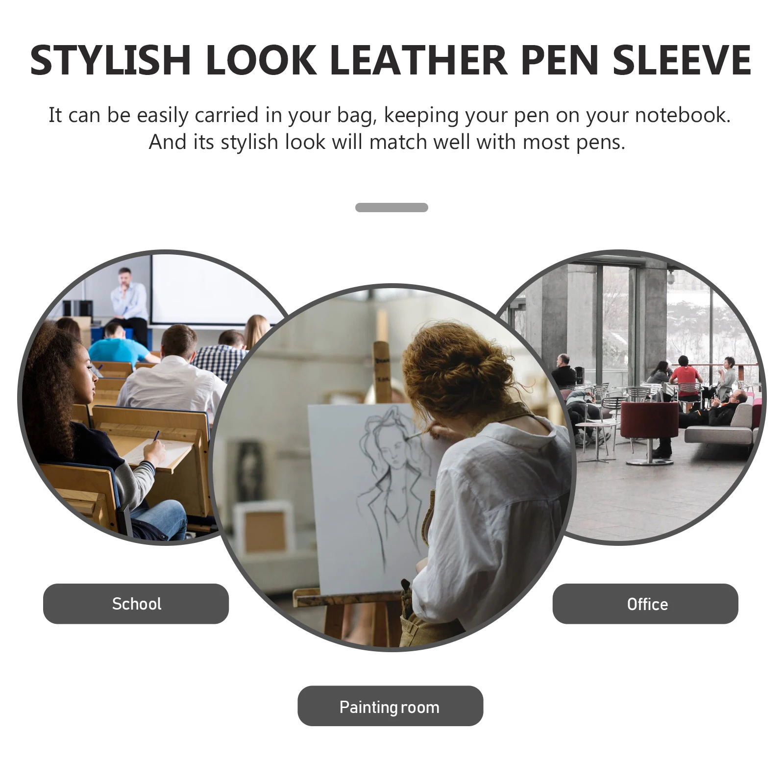 

Refined Pen Holder Sleeve Case Lightweight Pouch For College Office Writing Essentials