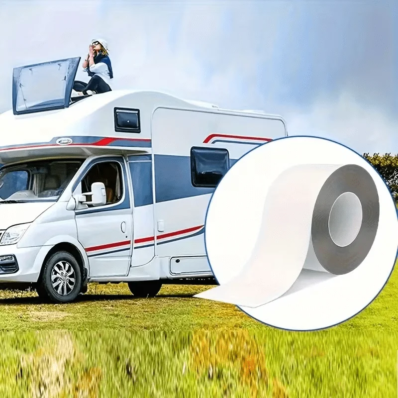 RV Roof Repair Tape, Waterproof Leak-Stop Patching Tape for Glass Edge, Automotive Paint, Camping Roof, Industrial & Home Use