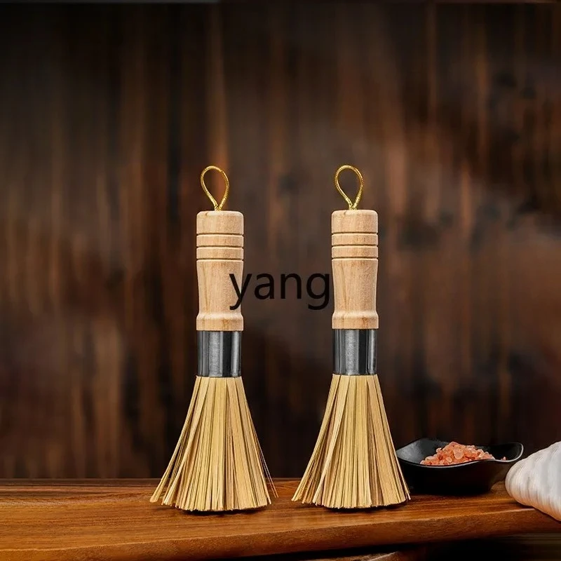 

LH Natural Bamboo Brush Pot Scrubber Kitchen Brush Pot Cleaning Artifact Household Cleaning Bamboo Broom