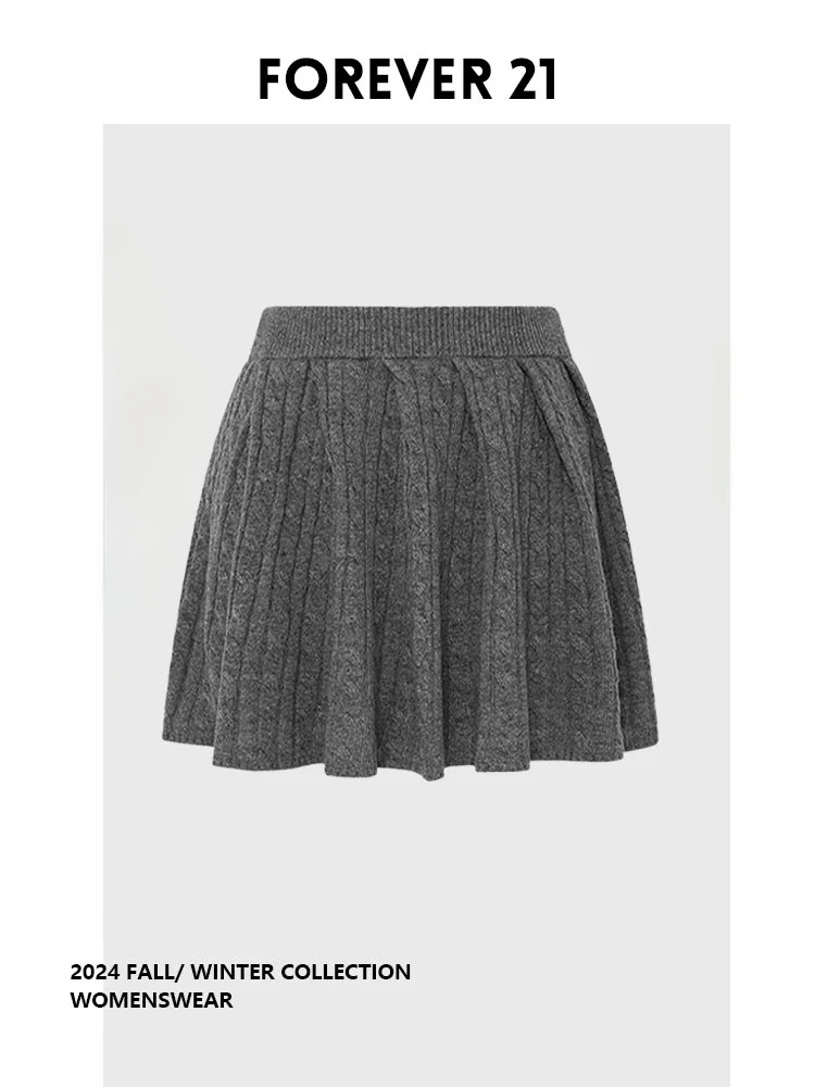 

Forever 2-главая женская юбка Warmth Sense для девочек, осенние новые высококачественные юбки средней длины для женщин с грушевидным принтом