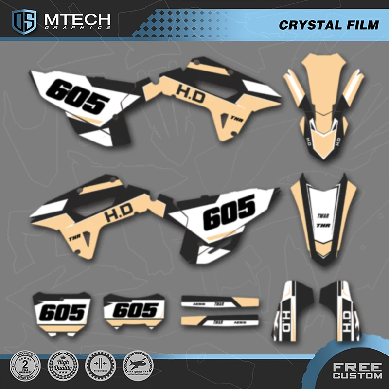 

DSMTECH Motorcycle Graphics Background Decals Stickers Kits for HONDA CRF250RX 2022 2023 2024 CRF450RX 2024 2023 2022 2021 03