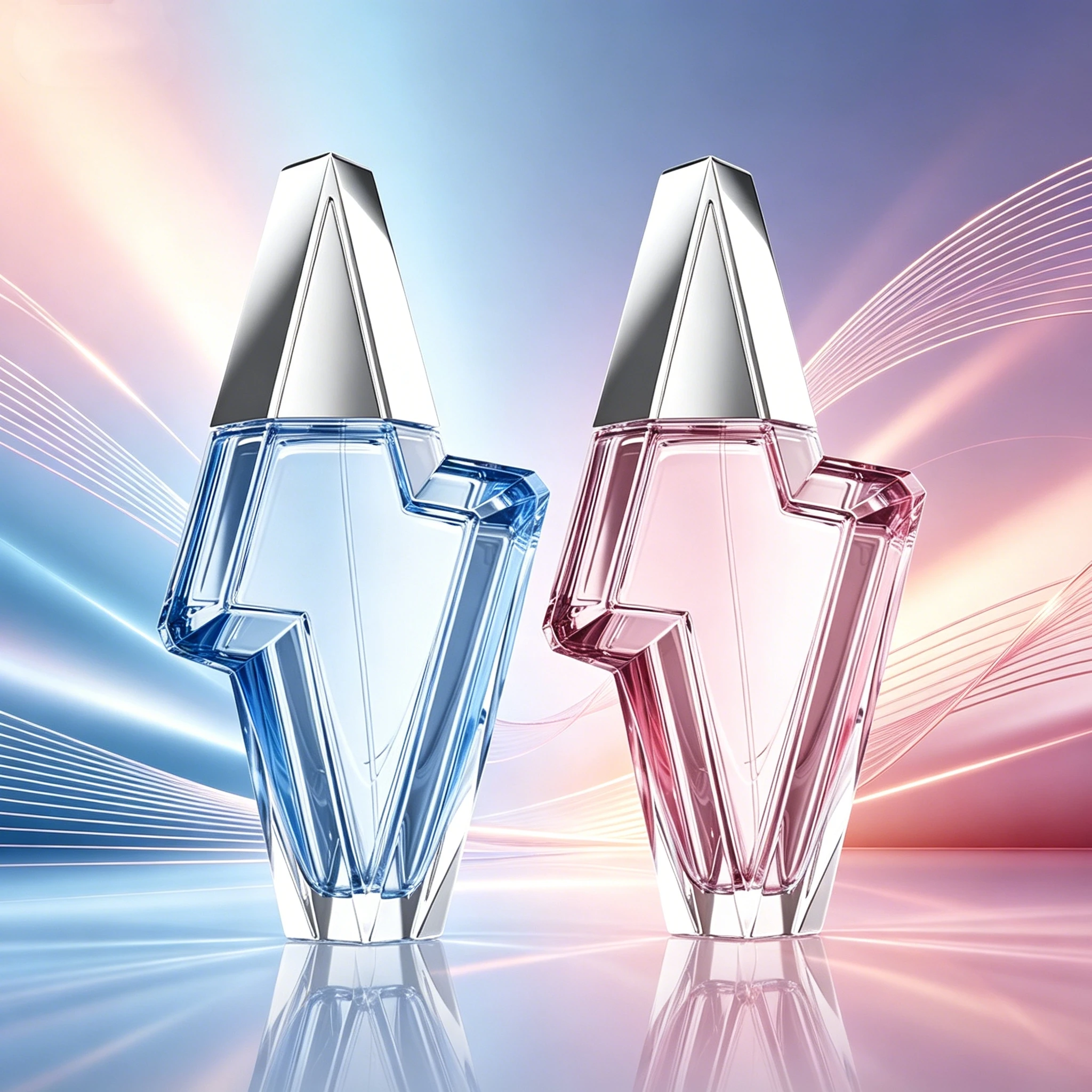 Blue & Pink Aurora Women's Long Lasting Eau De Parfum Set | Woody Ambery Scent & Fruity Floral Scent – 2Pcs Gift for Her