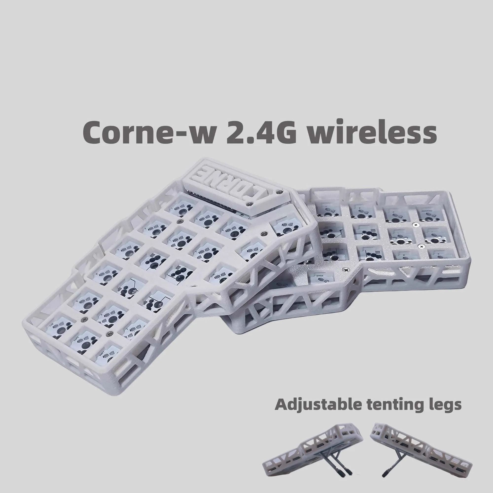 

Corne-w Wireless Split Keyboard Custom 42key 2.4G Single Mode Mechanical Keyboard 3D Ergonomics Support Vial No Switch Keycap