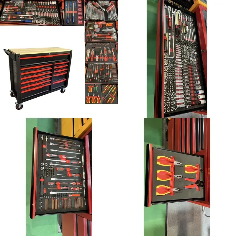 Durable 718-piece Heavy-duty Metal Tool Truck Customizable OEM Workbench for Auto Repair Shop Warehouse Workshop
