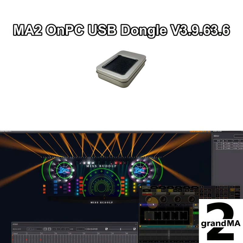 MA2 OnPC USB Dongle V3.9.63.6 256 Universe DMX512 Artnet Output,Stage Lighting Control Wing Adapter for DJ Live Performance