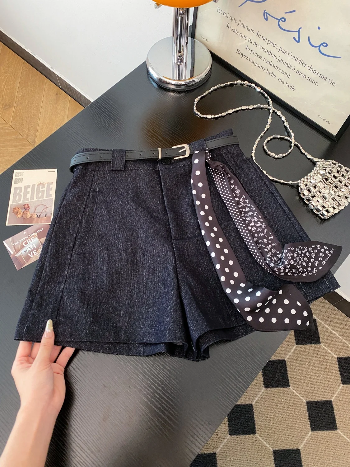 Y2K عادية خمر عالية الخصر الدانتيل يصل السراويل المرأة الصيف سليم صالح الصلبة واسعة الساق السراويل الشارع الشهير العصرية مثير كول فتاة الزي