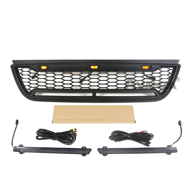 Grill front bumper grille Racing grill with LED light bar Fit For FORD EXPLORER 2002 2003 2004 2005