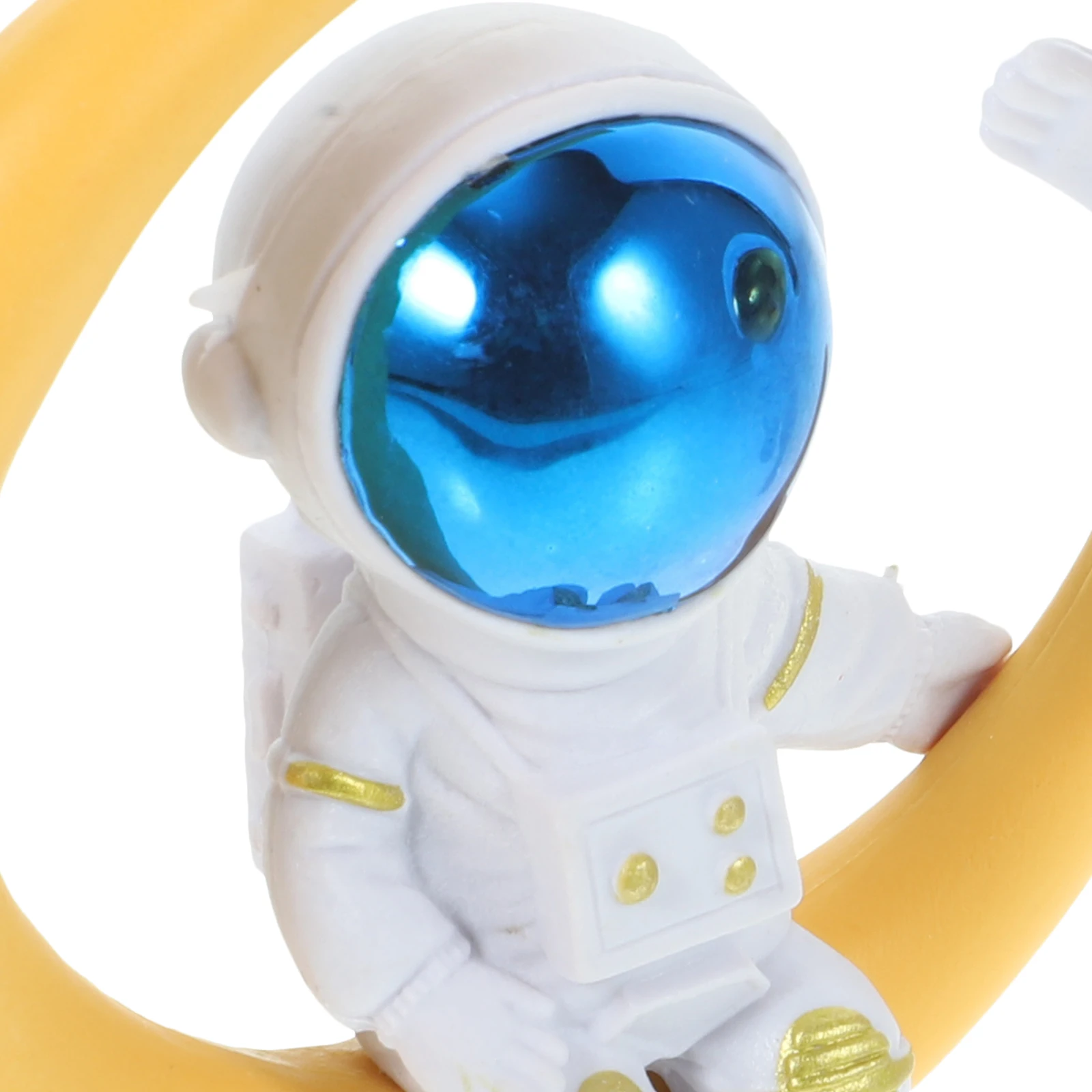 

2pcs Astronaut Ornaments PVC Statue Fish Tank Aquarium Decorations Home Desktop Decor Golden Moon Model Lifelike Details
