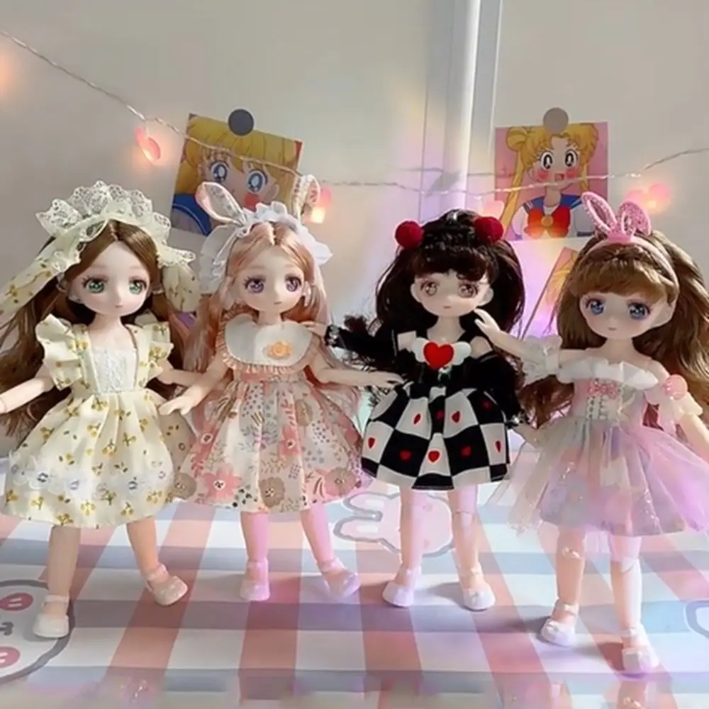 

with Clothes BJD Doll with Clothes 3D Eyes Simulated Eye Simulated Eye Hinge Doll Cute Dress Up Removable Joints Doll