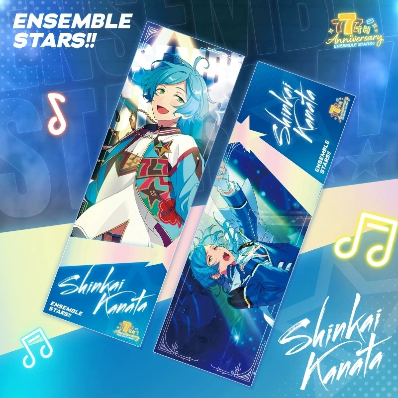 Anime Sena Izumi Akehoshi Subaru Tsukinaga Leo Laser Ticket Bookmark Cosplay Decoration Collection Xmas Gift