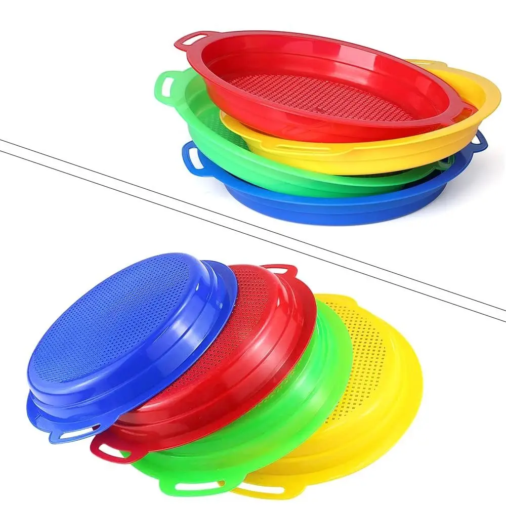 Discovery Toy Fun Sand Sifter Beach Kids Sand Strainer Toys PP Sand Toys Sifting Pan for Travel Beach