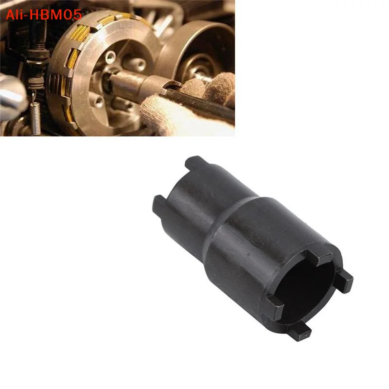 (HB05)Motorcycle Nut Quick Flange Nut Removal Tool Double-Headed Clutch Lock Nut Wrench 4 Pronged Spanner Motorcycle Repair Tool