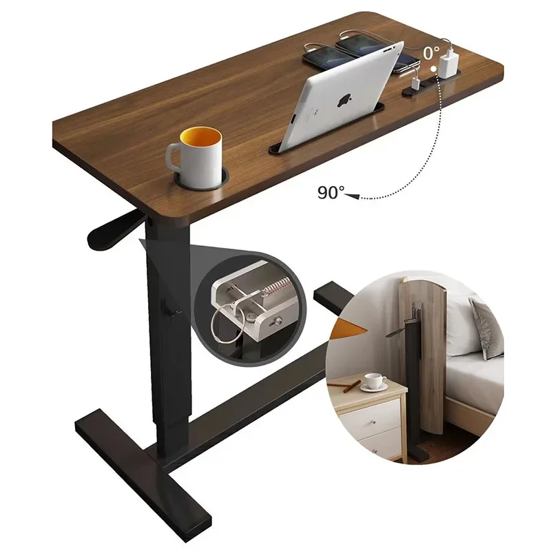 Bedside Movable Lifting Desktop Office Desks Computer Table Folding Bed Learning Desk