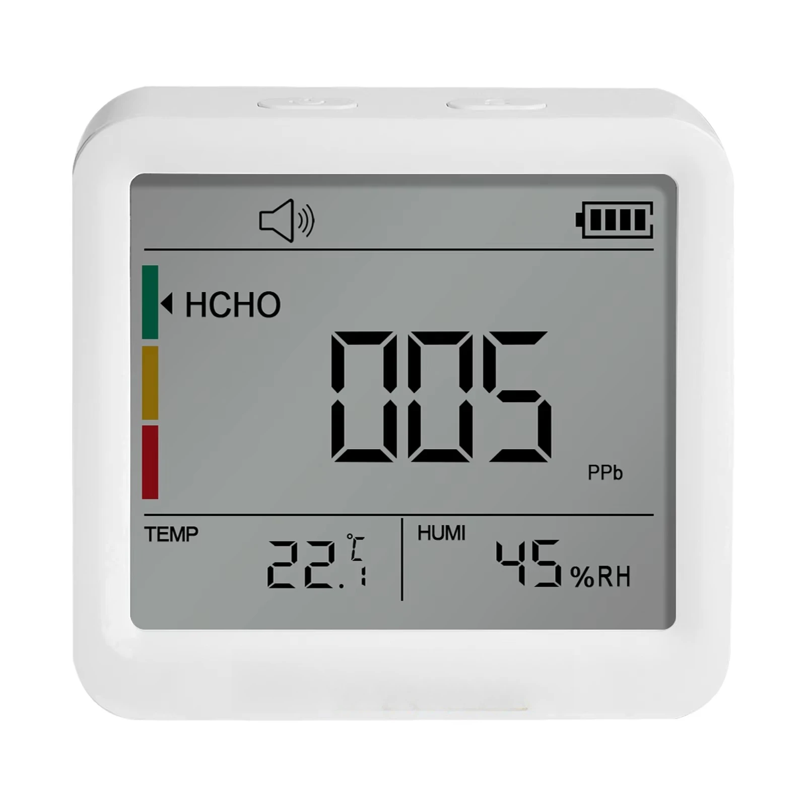 

Портативный цифровой 3-в-1 монитор качества воздуха в помещении, температуры, влажности, HCHO, измеритель формальдегида, ЖК-дисплей, зарядка через USB-C