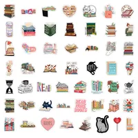 52-Piece Reading-Themed Stickers - Decorative Decals for Notebooks, Journals, Books, Phone Cases & Laptops(Anime Worlds Store) 3