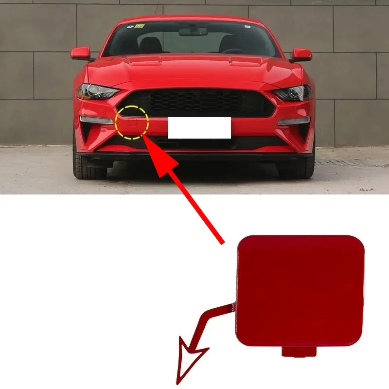 自動フロントバンパー牽引フックキャップ牽引アイカバーフォードマスタング 2018 2019 2020用