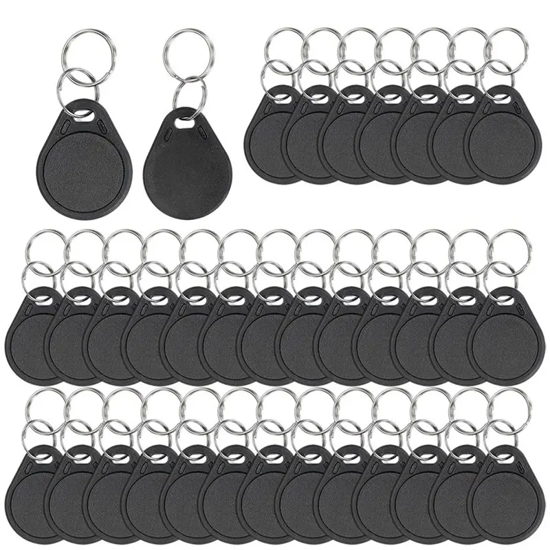 Exquisite-For Office, Hotel Parking, Apartment 100Pc Key Fob,Rewritable ABS Keychain Tag Proximity Access Control