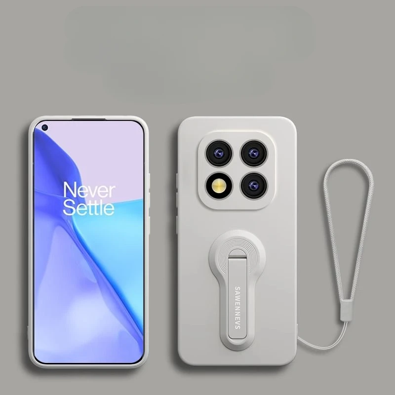 Invisible Bracket Stand Holder Case For Xiaomi Redmi Note 14 Pro Plus Note14Pro+ 5G Liquid Silicone Soft Shell Back Cover Capa