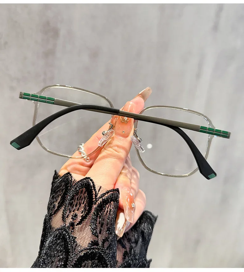 Multifokale + photochrome Lesebrille für hochauflösenden Metallbrillengestelle, modische Presbyopie-Brille 0 ~ + 4,0 – Detail 18