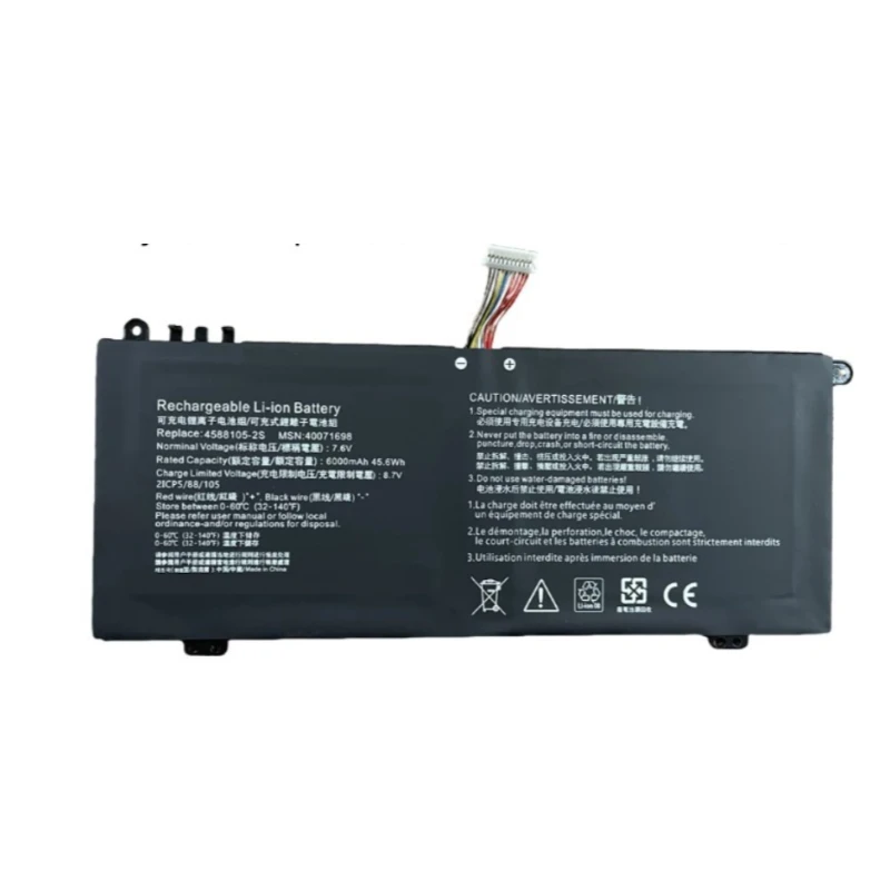 [New] 4588105-2S for Dynabook Satellite Pro C50-E C40-H CS40L Laptop Battery 7.6V 6000mAh Replacement Lithium Battery