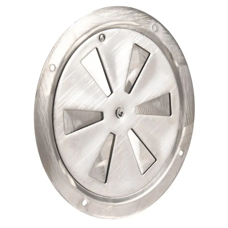 【NOW SAVE】5X Round Air Louver Vent & Side Knob Opening Grille Cover Marine Boat RV 316 Stainless Steel Ventilation Louvered Vent
