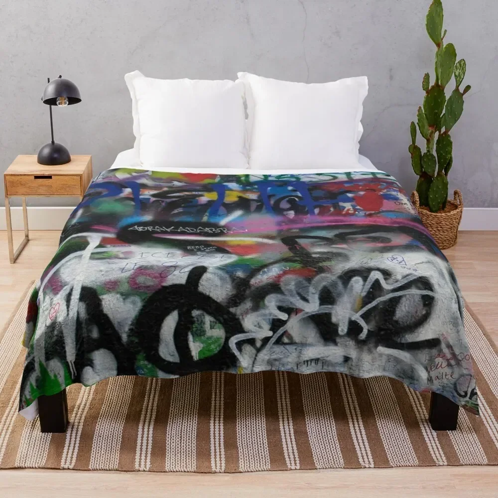 

GRAFFITI - WALLS - ABSTRACT - FACE MASK. Throw Blanket Faux Fur Soft Warm Blanket for Bed