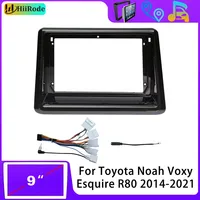 Hiirode Car Android Radio Stereo Player Frame Fascia For Toyota Noah Voxy Esquire R80 2014-2021 Panel Power Cord Harness Canbus