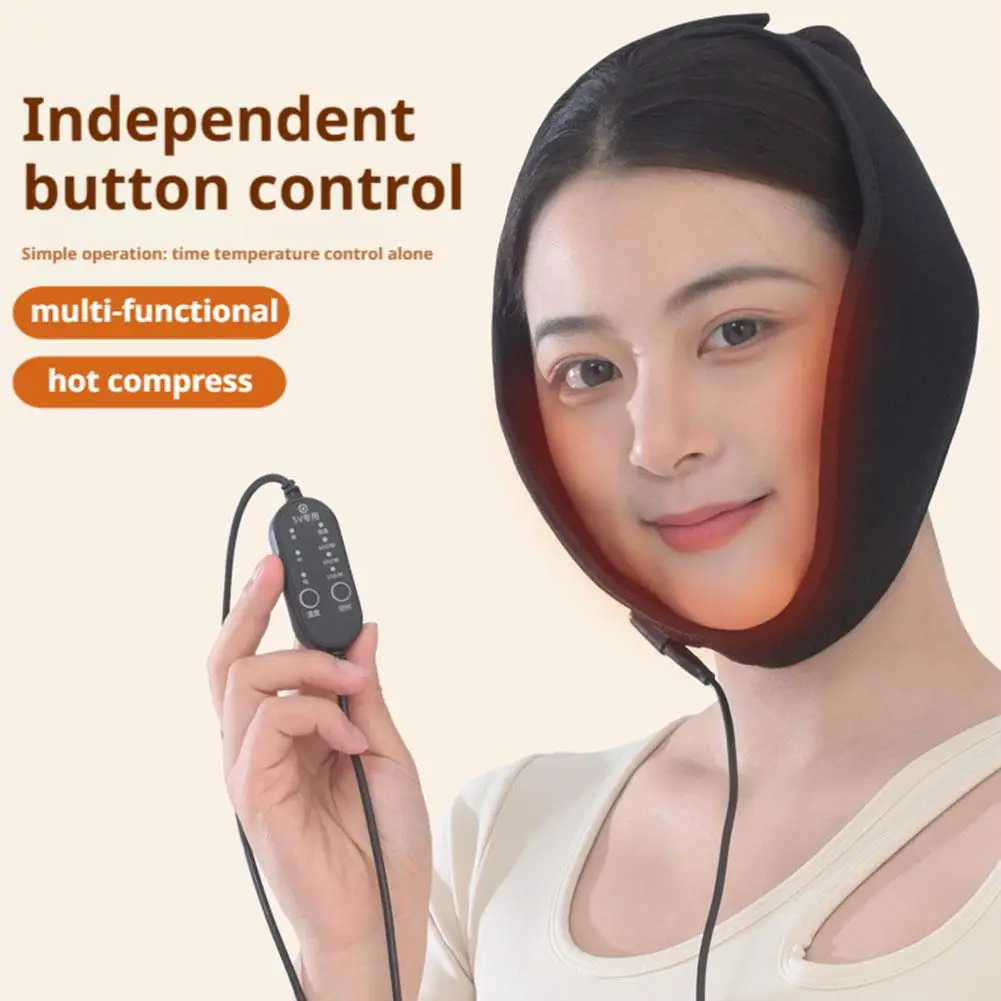 Mandibular temporomandibular joint disorder, hot compress bag, chin crooked face, mouth opening pain limited, crooked jaw, bounc