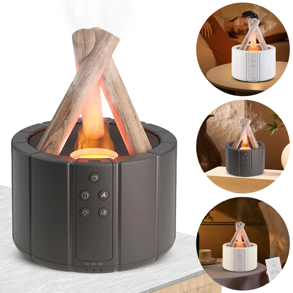 250ml Bonfire Aromatherapy Essential Oil Diffuser Auto Shut-Off Ultrasonic Aroma Diffuser Cool Mist Humidifier w/ Remote