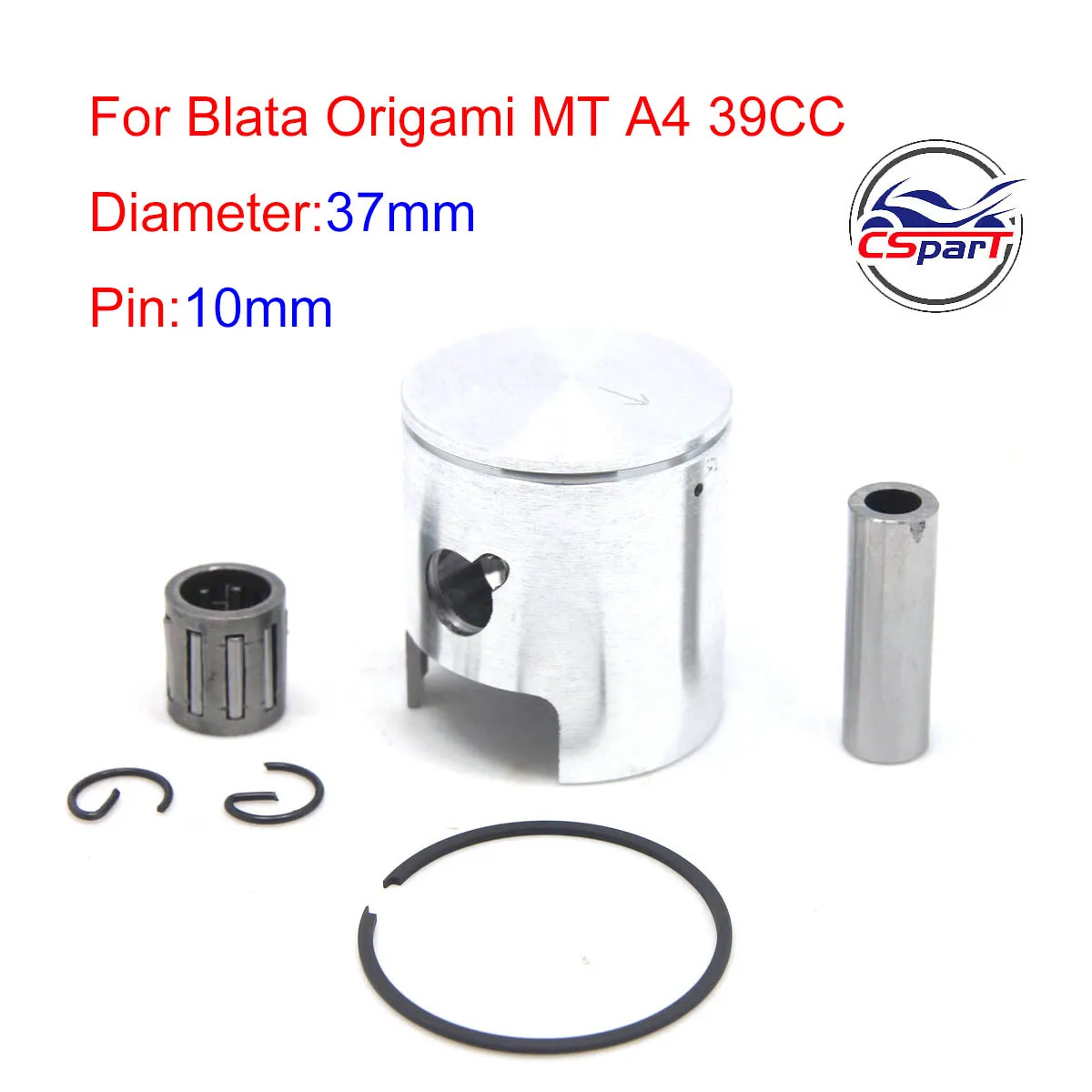 Kit de anillo de pistón de réplica MTA4, piezas de bicicleta de carreras refrigeradas por agua, 37mm, 10mm, 39CC, B1, Blata