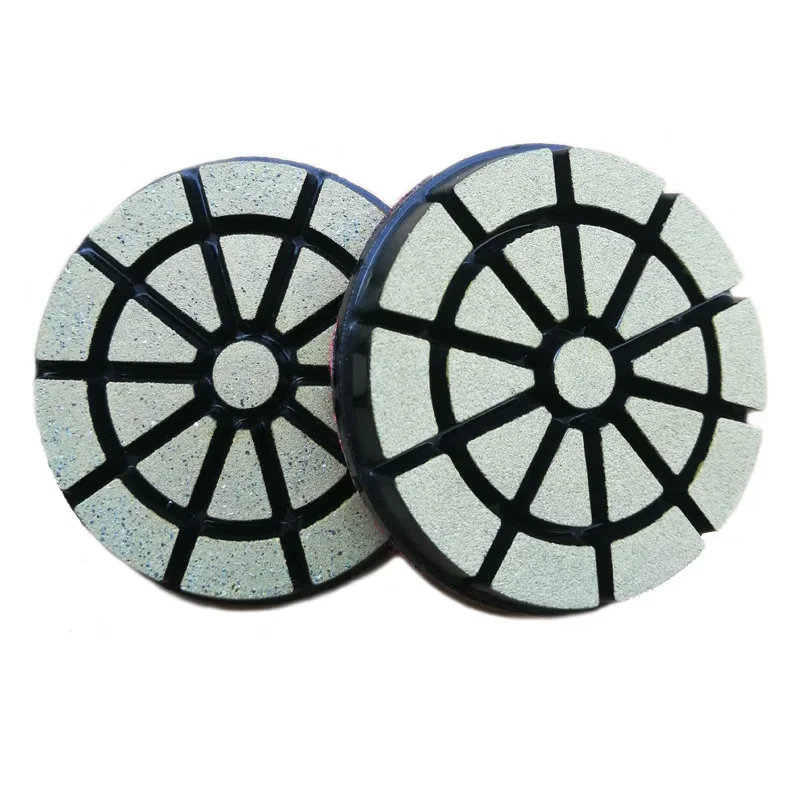 Almohadillas de molienda de diamante híbrido de Transición de Unión cerámica, Puck para pulir hormigón y suavizar patrones de arañazos, 3"